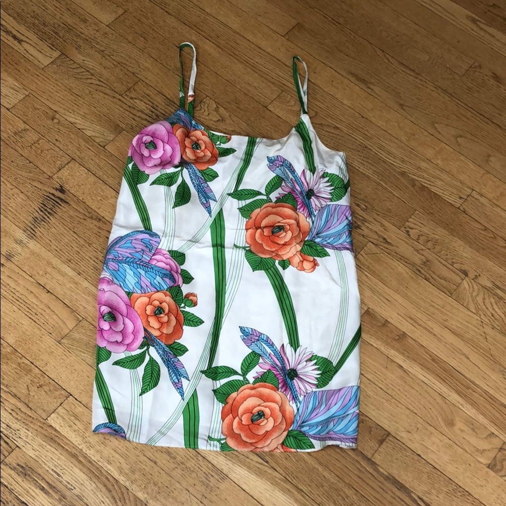 Floral Print Dress with Strapsalice and Olivia silk minidress
